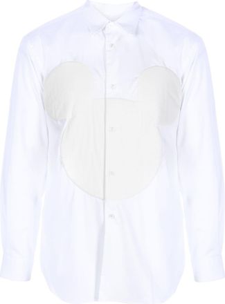 Comme Des Garçons graphic-print cotton shirt - men - Cotton - S - White