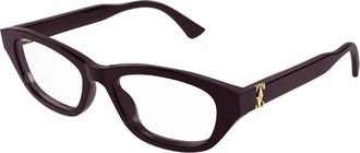 Cartier Cat-eye Frame - Dames - Brillen - Rood - 54 MM - Accessoires