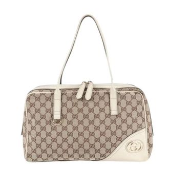 Gucci Pre-owned Shoulder Bags, female, Beige, Size: ONE SIZE Pre-owned GG Canvas Handbag Tote