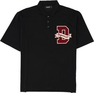 Dsquared2 Embroidered Short-Sleeve Cotton Polo Shirt
