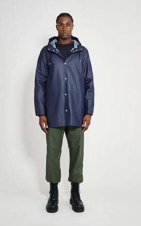 Stutterheim Stockholm Lightweight Raincoat in Navy at Nordstrom, Size Xx-Large
