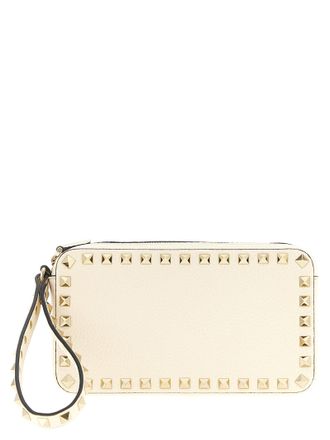 Valentino Garavani White Calfskin Clutch Womens Bag