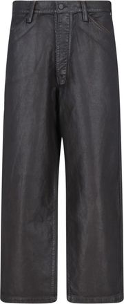 Christophe Lemaire Pantaloni Ampi In Denim Rivestito