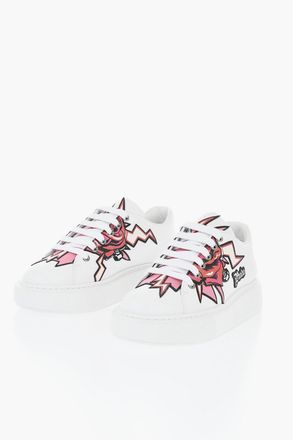 Prada Sneakers TATTOOED in Pelle con Suola in Gomma Prada