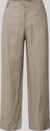 Christian Berg Leinenhose in verk&uuml;rzter Passform in Schlamm, Gr&ouml;&szlig;e 34