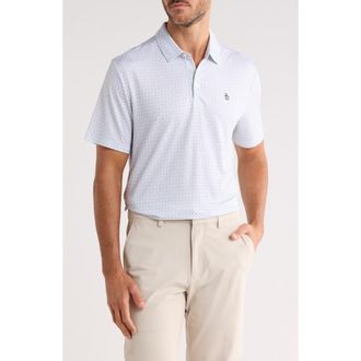Original Penguin Micro Floral Geo Print Polo in Bright White at Nordstrom Rack, Size Xx-Large