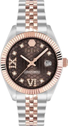 Philipp Plein Date Superlative Bracelet Watch, 34mm in Ip Rose Gold at Nordstrom