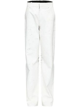 Maison Margiela coated trousers - women - Polyester/Fabric - 42 - White