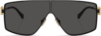 Miu Miu Eyewear shield-frame sunglasses - women - Metal - 69 - Black
