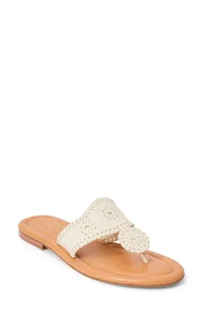 Jack Rogers Jacks III Water Resistant Flip Flop in Ivory at Nordstrom, Size 10