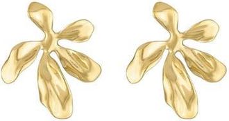 BEN ONI Polished Flower Petal Earrings in Gold at Nordstrom