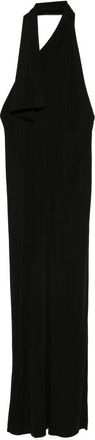 Khaite Jurk met gedrapeerd paneel en asymmetrische hals - Dames - Avondkleed - Zwart - M - Kleedjes