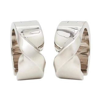 Aquazzura Earrings, female, Gray, Size: ONE SIZE Twist Mini Hoops Earrings