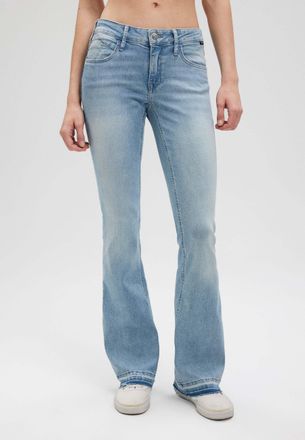 Mavi Bootcut-Jeans MAVI Mavi Jeans Bella, Damen, Gr. 26, L&auml;nge 32, blau, Obermaterial: 86% Baumwolle CO. 12% Polyester PES. 2% Elasthan EL., Jeans Bootcut-