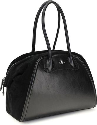 Vivienne Westwood Womens Black Calf Leather Bos Taurus Shoulder Bag