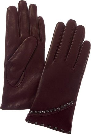 Sofiacashmere Classic Cashmere-Lined Nappa Leather Gloves