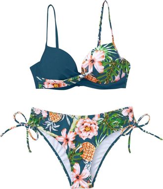 Generic XS Bikini Set, High Waisted Womens Swimming Costumes, Hollow Out Back Hook Women Two Piece Tankini Swimsuits High Waist Halter Vintage Bikini Set Birt