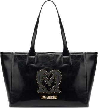 Love Moschino Borsa tote con applicazione - Nero