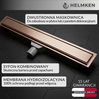 OEM Desag&uuml;e Lineal Helmken 37201604, 600x70 Mm, Oro Rosa