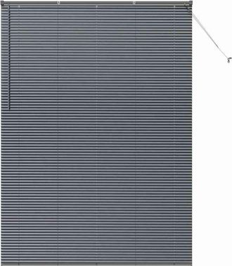vidaXL Window Blind with Curtains Manual Dark grey Aluminium vidaXL
