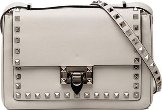 Valentino Pre-owned Valentino Leather Rockstud Flip Lock Crossbody Ladies AQX4D710HLW66FDO
