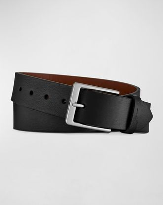 Shinola Mens Lightning Bolt Leather Belt