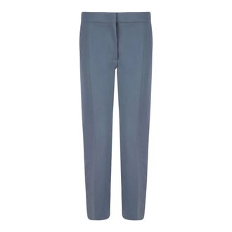 Max Mara Dames, Broeken, Blauw, Maat: XS Leer
