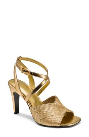 DKNY Brooks Ankle Strap Sandal in Gold at Nordstrom, Size 6.5