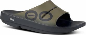 Oofos Mens Ooahh Sport Slide Sandal In Tactical Green