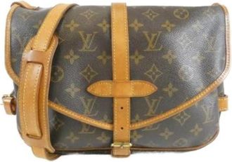 Louis Vuitton Tweedehands Canvas Louis Vuitton tassen - Dames - Vintage Schoudertas - Bruin - ONE Size - Vintage