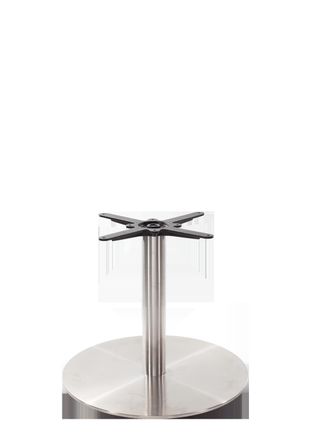 Netfurniture Round Stainless Steel Table Base - Large - Coffee Height - 480 Mm in Silver