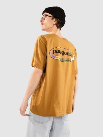 Patagonia 95 Oval Logo Camiseta marr&oacute;n