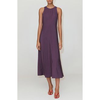 Mango A-Line Dress with Stitching Detail in Violet at Nordstrom, Size 10