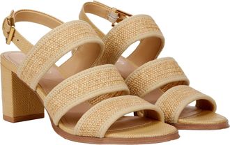 Franco Sarto Buco Strappy Sandals Natural Beige Raffia J0595F1250 Womens