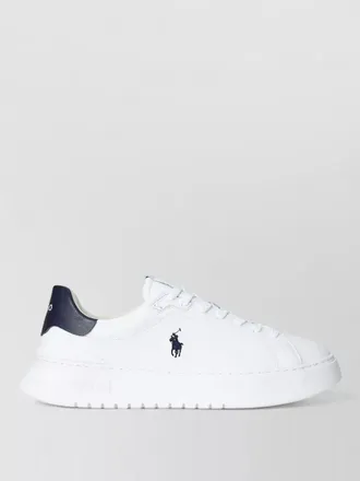 Ralph Lauren leather sneakers logo detail round toe