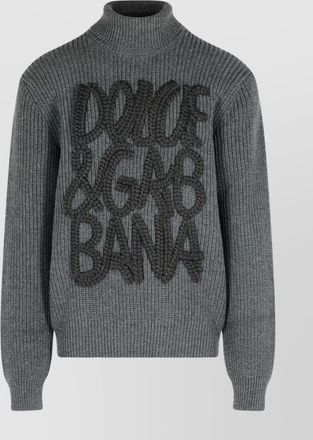 Dolce & Gabbana ribbed texture wool turtleneck sweater