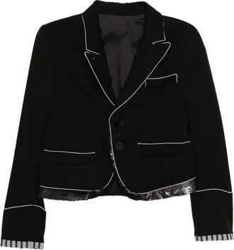 Undercover paillette-embellished blazer - women - Cupro/Wool - 2 - Black