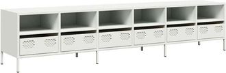 vidaXL Vidaxl - tv Cabinet White 202x39x43.5 cm Cold-rolled Steel