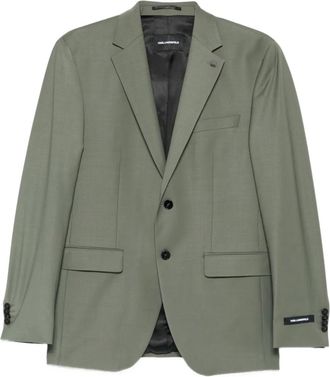 Karl Lagerfeld button notch-lapel blazer - Verde
