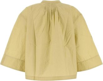 SOEUR Womens Bucarest Shirt Yellow Cotton Nylon