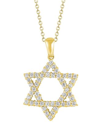 I.Reiss Company 14K 0.60 Ct. Tw. Diamond Star Of David Necklace