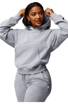Fabletics Womens Year Round Terry Hoodie in Classic Grey Heather at Nordstrom, Size Xx-Large