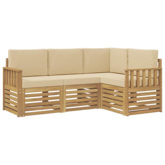 vidaXL Conjunto De Sof&aacute;s De Exterior 4 Pcs Y Beige Vidaxl
