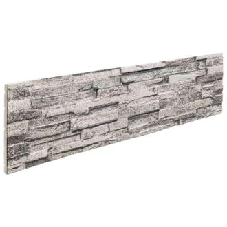 vidaXL Paneles De Pared 10 Pcs Gris Claro 100 X 25 Cm Espuma Eps Vidaxl