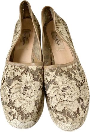 Valentino Garavani Valentino beige lace espadrilles Size 39