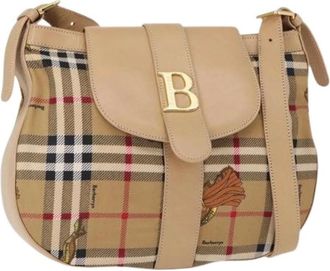 Burberry Pre-owned Shoulder Bags, female, Beige, Size: ONE SIZE Pre-owned Vintage Shoulder Bag