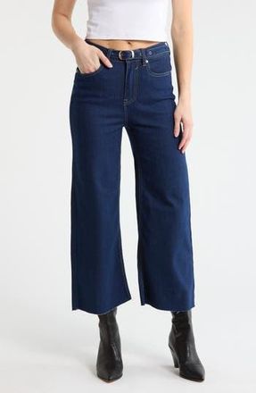 Vigoss Dylan Belted Wide Leg Jeans in Rinse at Nordstrom Rack, Size 24