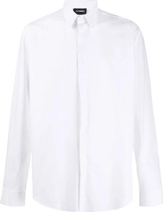 Les Hommes 1000 Camicia Bianca Stampa Retro - Heren - Zakelijke Overhemden - Wit - S - Overhemden