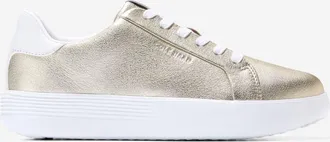 Cole Haan Womens Crosscourt Joy Platform Sneakers - Gold Size 10.5