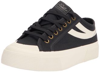 Superga 2750 PANATTA 3.0, Unisex Adult Lace-Up Shoes, Black-White Ivory, 40 EU, Black White Ivory, 6 UK